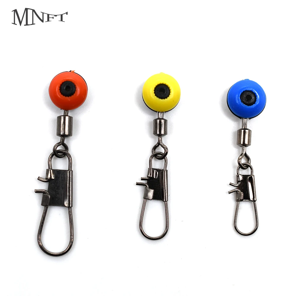 MNFT 25Pcs/Pack Fishing Space Beans Connector Float Rolling Swivel