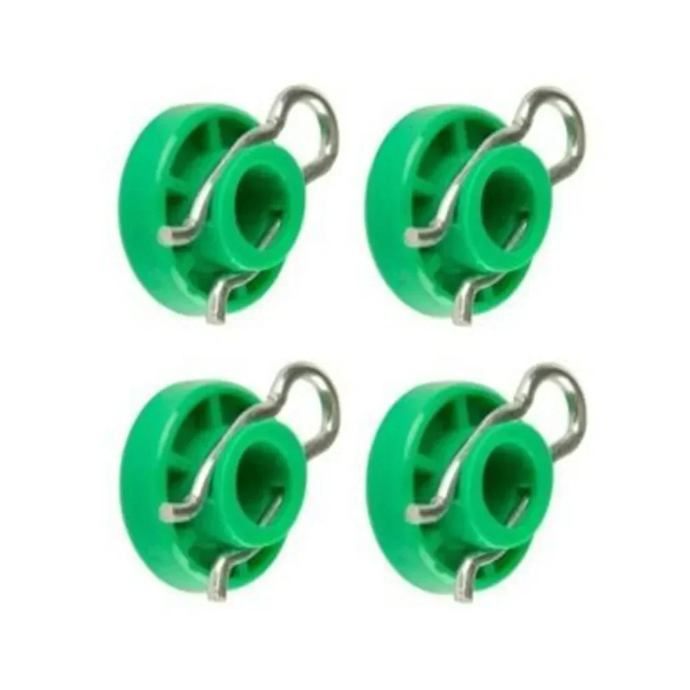 4 Clips Rodillo Guía Regulador Ventana Para Saab 900, 9-3, 9-5 - Repuestos Plástico Verde, 2.8x1.4 Cm