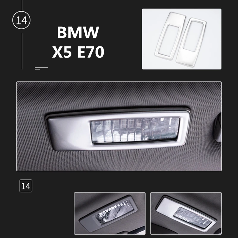 Car styling car interior front and rear reading light decorative frame