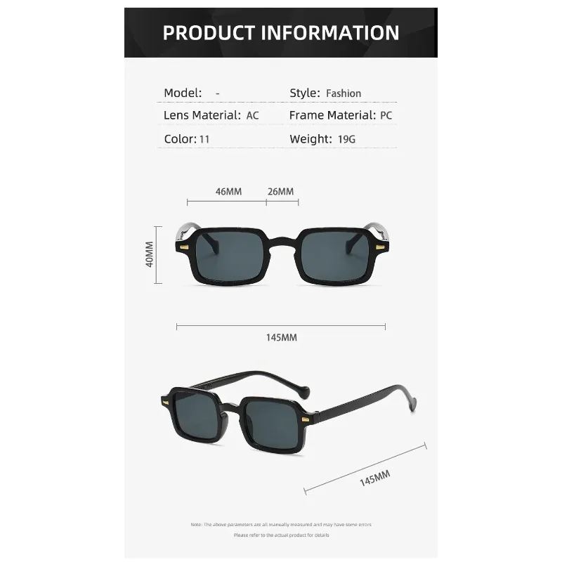 Fashion Square Sunglasses for Women & Men - Retro Rivets Gradient Lenses, UV400 Anti-Glare, Leopard & Blue Sports Shades