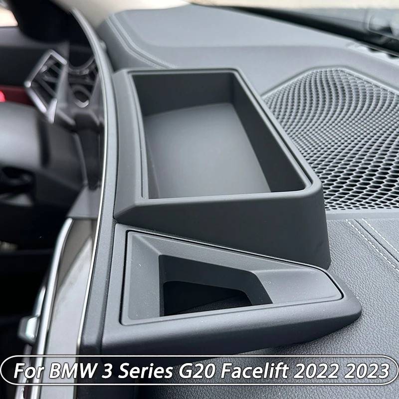 

Car Central Console Navigation Screen Storage Box for BMW 3 Series G20 Facelift 2022 2023 Black Interior ABS Accessories