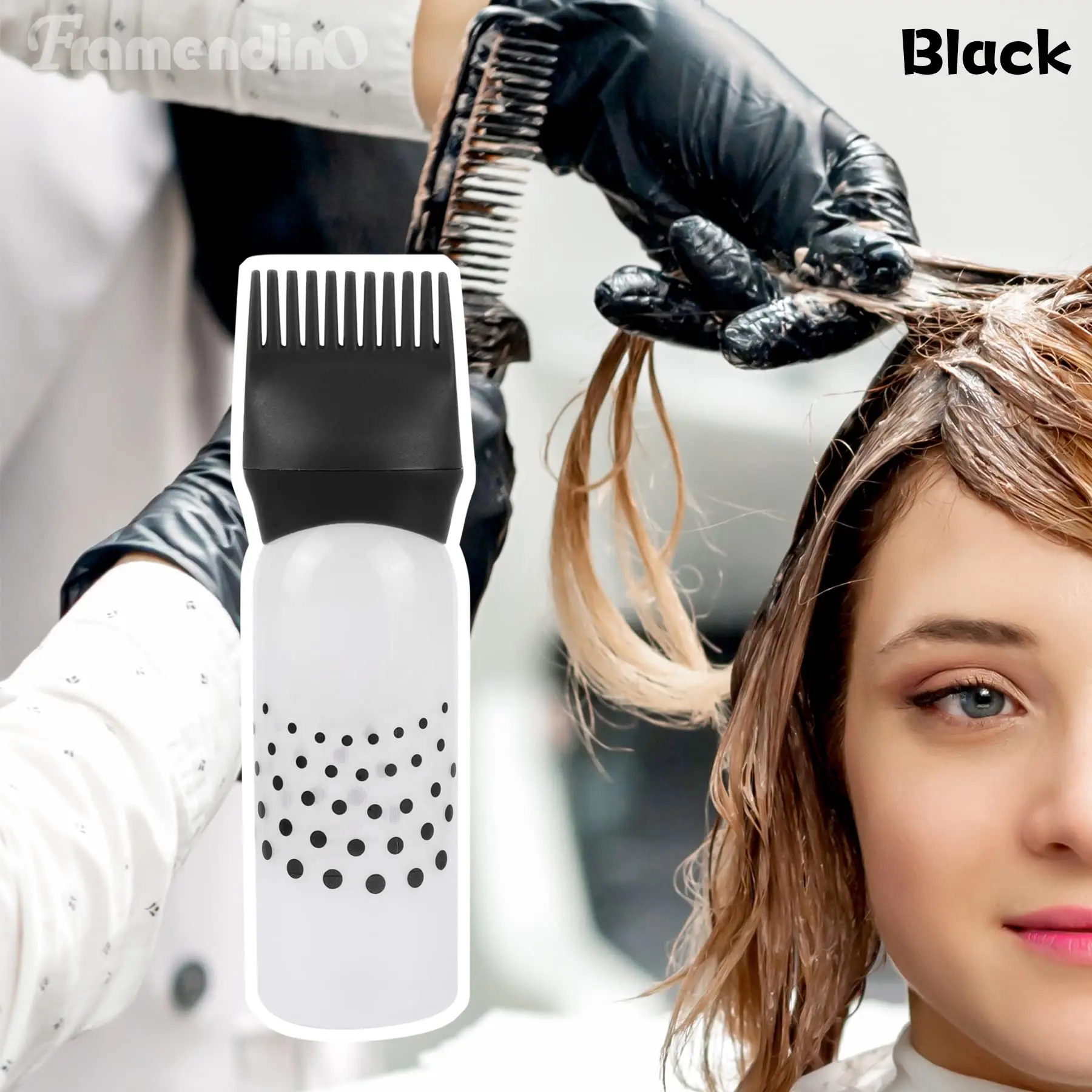 Hair Dye Applicator Bottle 120ML Plastic Dyeing Shampoo Bottle Oil Comb Brush Styling Tool Hair Coloring Tools