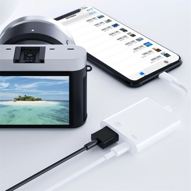 OTG Adapter Lightning To USB OTG Adapter for IPhone Mouse Keyboard Charging U Disk Camera CardReader Data Converter Iphone Otg