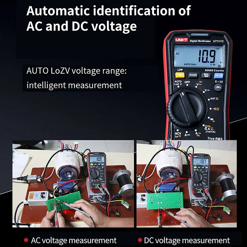 UNI T Professional Digital Multimeters UT117C AC DC Voltmeter Ammeter Electrician Tester True RMS Frequency Meter High-precision