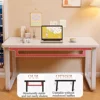 Computer Desk Modern Simple Style Desk for Home Office, 39.3 inch White Small Writing Table Study Corner Work Desk for Bedroom 2