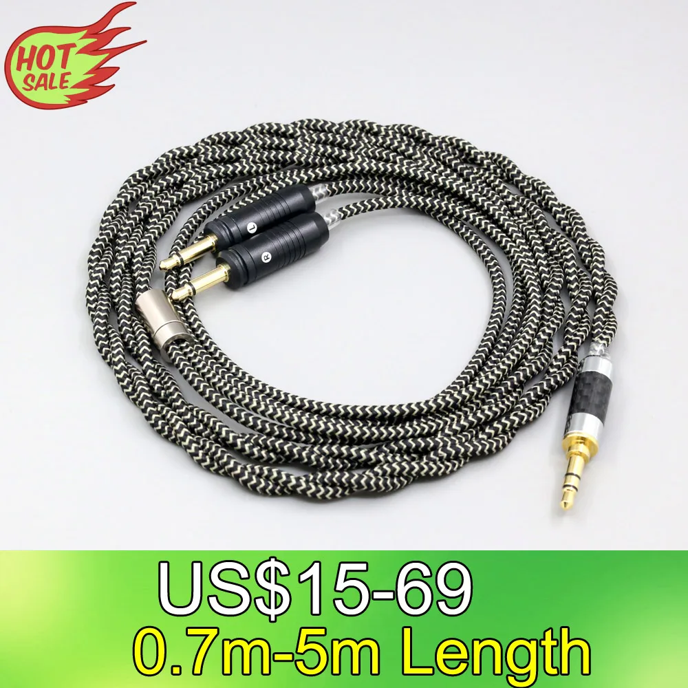 

LN008460 2 Core 2.8mm Litz OFC Earphone Shield Braided Cable For Focal Clear Elear Elex Elegia Stellia Celestee radiance