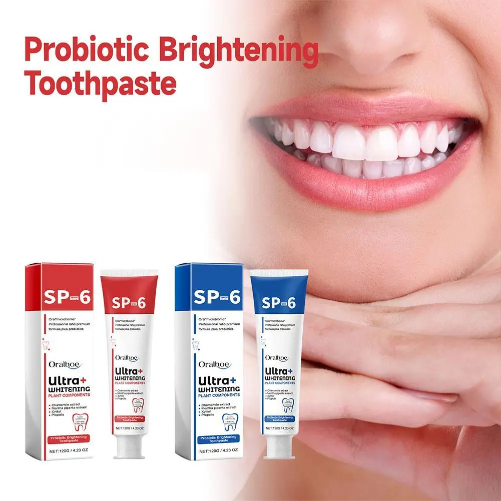 

Sip-6 Probiotic Whitening Toothpaste Brightening & Stain Removing Sp-6 Probiotic Toothpaste Fresh Breath Teeth Whiten Toothpaste