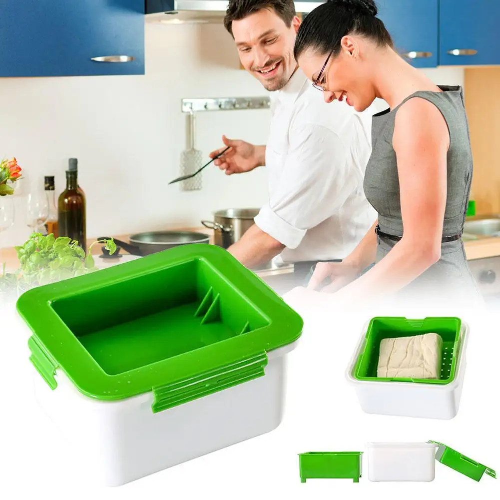 1pc DIY Plastic Homemade Tofu Maker Press Mold Kit Tofu Making Machine Set Soy Pressing Mould With Cheese Cloth Cuisine tofu mold
