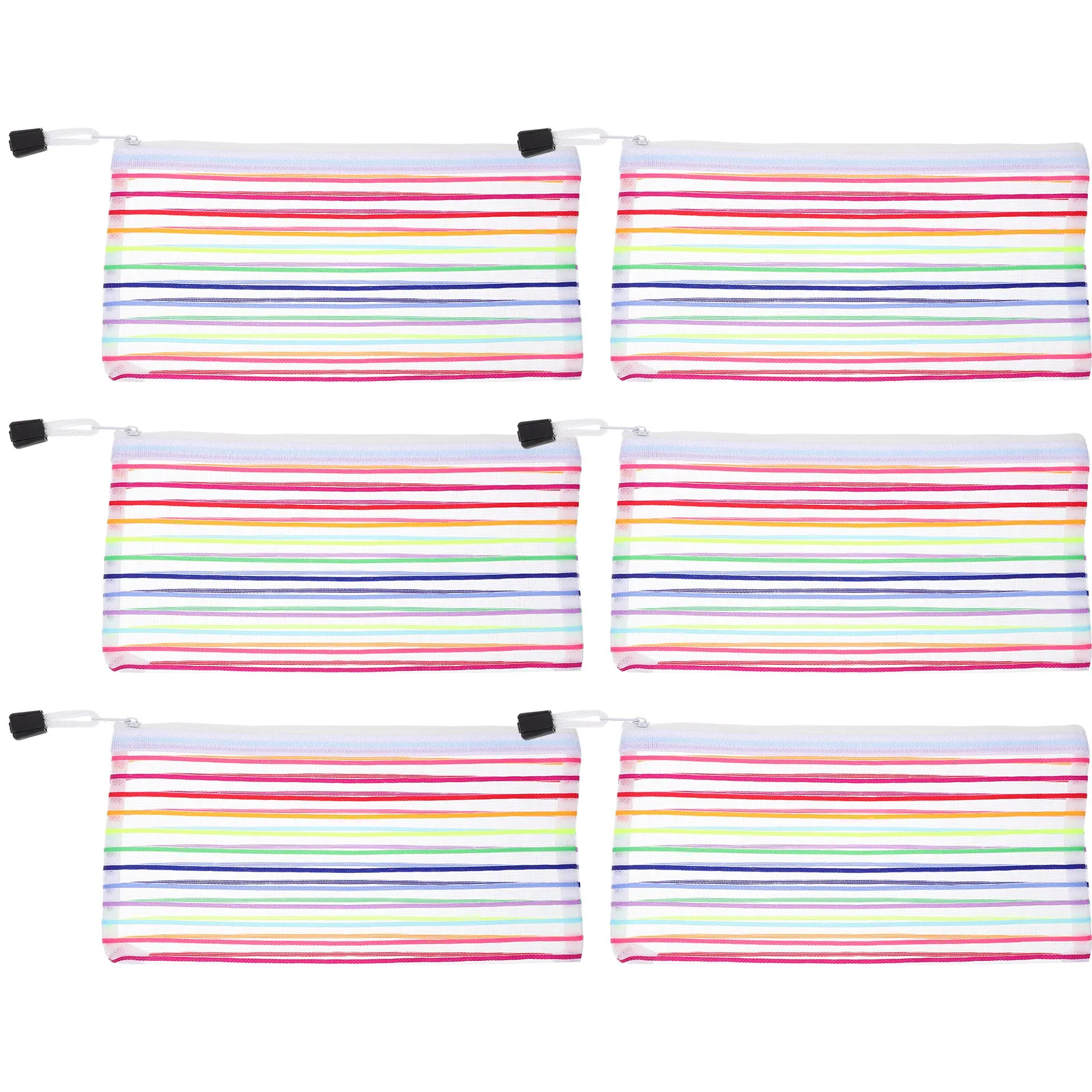 6Pcs 기능성 지퍼가 달린 머니 오거나이저 옥스포드 천 알루미늄 합금 현금 파우치 여행 쇼핑 영수증 수표 일상 휴대용