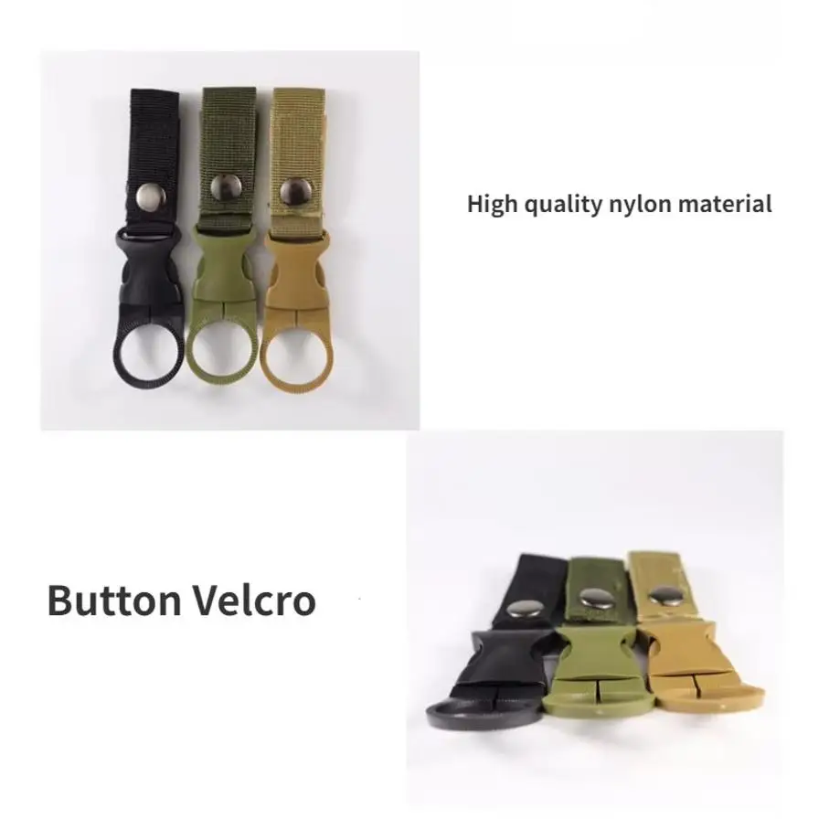 1Pcs Multi-Functional Mineral Water Clip PortableTactical Nylon Ribbon Mountaineering Buckle And Water Bottle Clip Easy To Carry