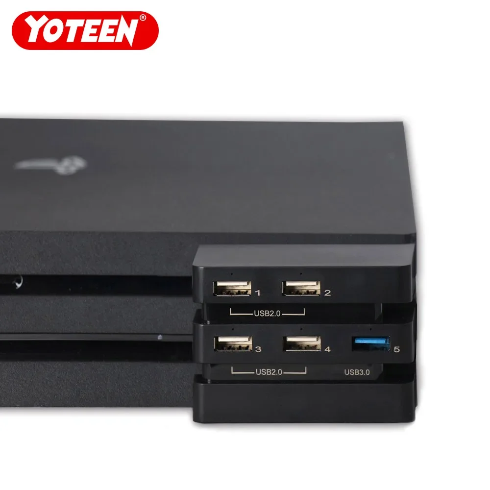 Per Ps4 Pro Usb Hub 5 Porte Usb Extender Adapter Splitter Indicatore Led Per Psvr Hard Drive Storage Expansion Controller Charger