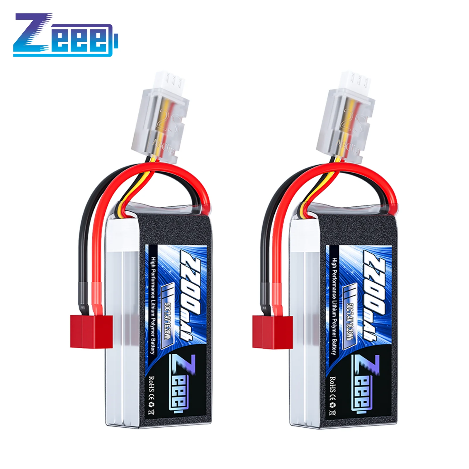 2S 2200mAh Shorty RC Lipo Battery 7.4V 50C T/XT60 Plug Softcase RC Car Truck Buggy FPV Drone Helicopter Airplane Parts