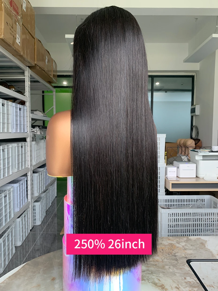 Silky Straight Bob Wig: 26 Inch Lace Closure