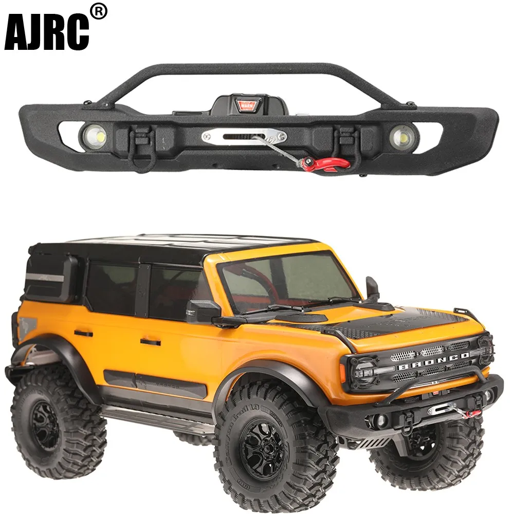 

1/10 Rc Crawler Car Can Be Installed Winch Widened Front Bumper For Axial Scx10 Iii Trax Trx4 Bronco