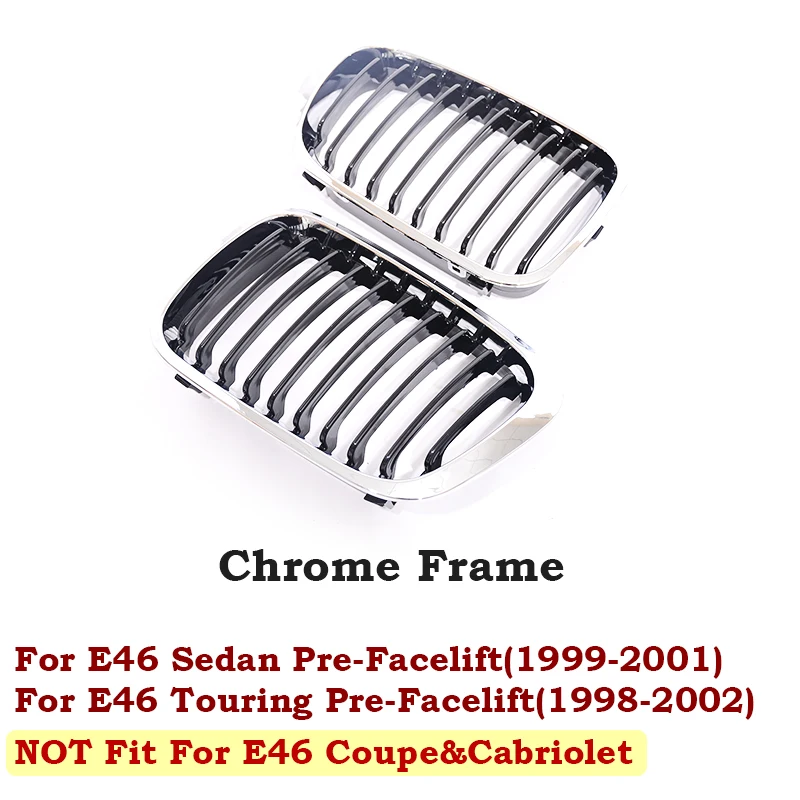Gloss Matte Black Chrome M Color Grille Kidney Grill