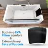 60 Inch Acrylic Freestanding Whirlpool Hot Tub Modern Soaking Bathtub with Central Drainage and Color Therapy  Bathroom Fixture 5