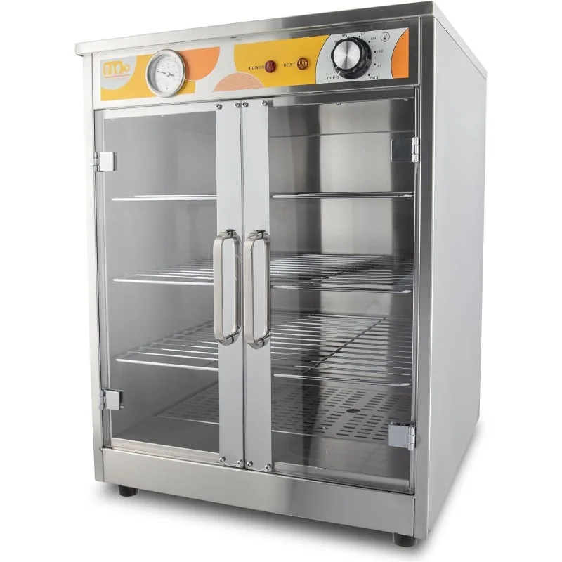 4-Shelf Electric Catering Hot Box Food Warmer for up to (8)15" Pizza Boxes,Countertop Heated Holding Cabinet for Pretzels