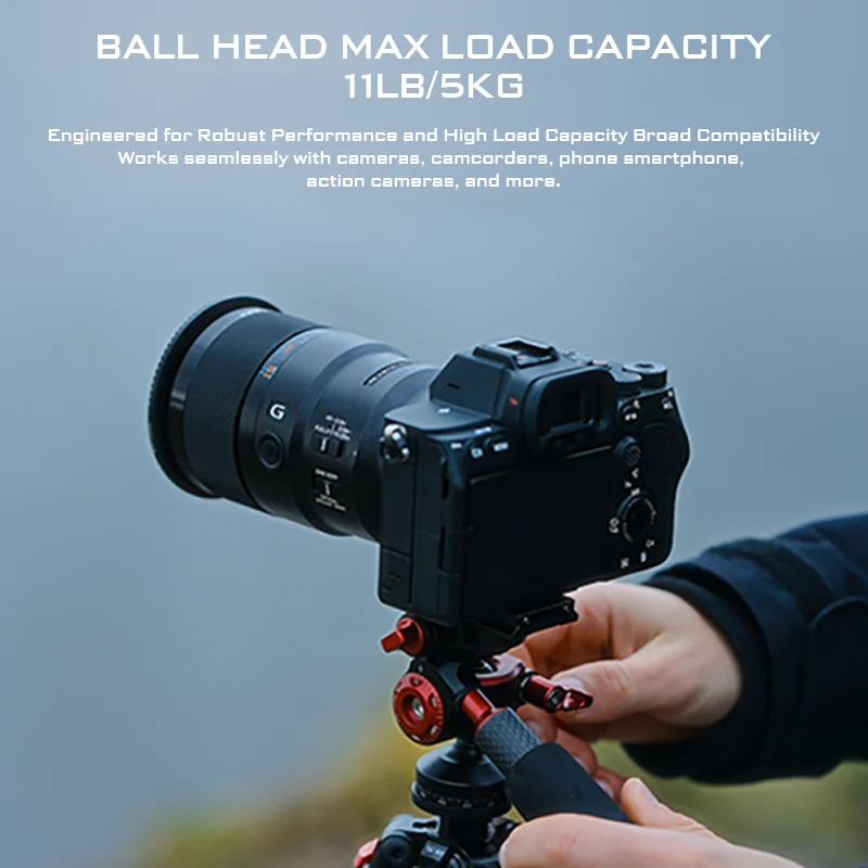 Camera Tripod Freewell Portable 1.5M Carbon Fiber 360&deg; 5KG