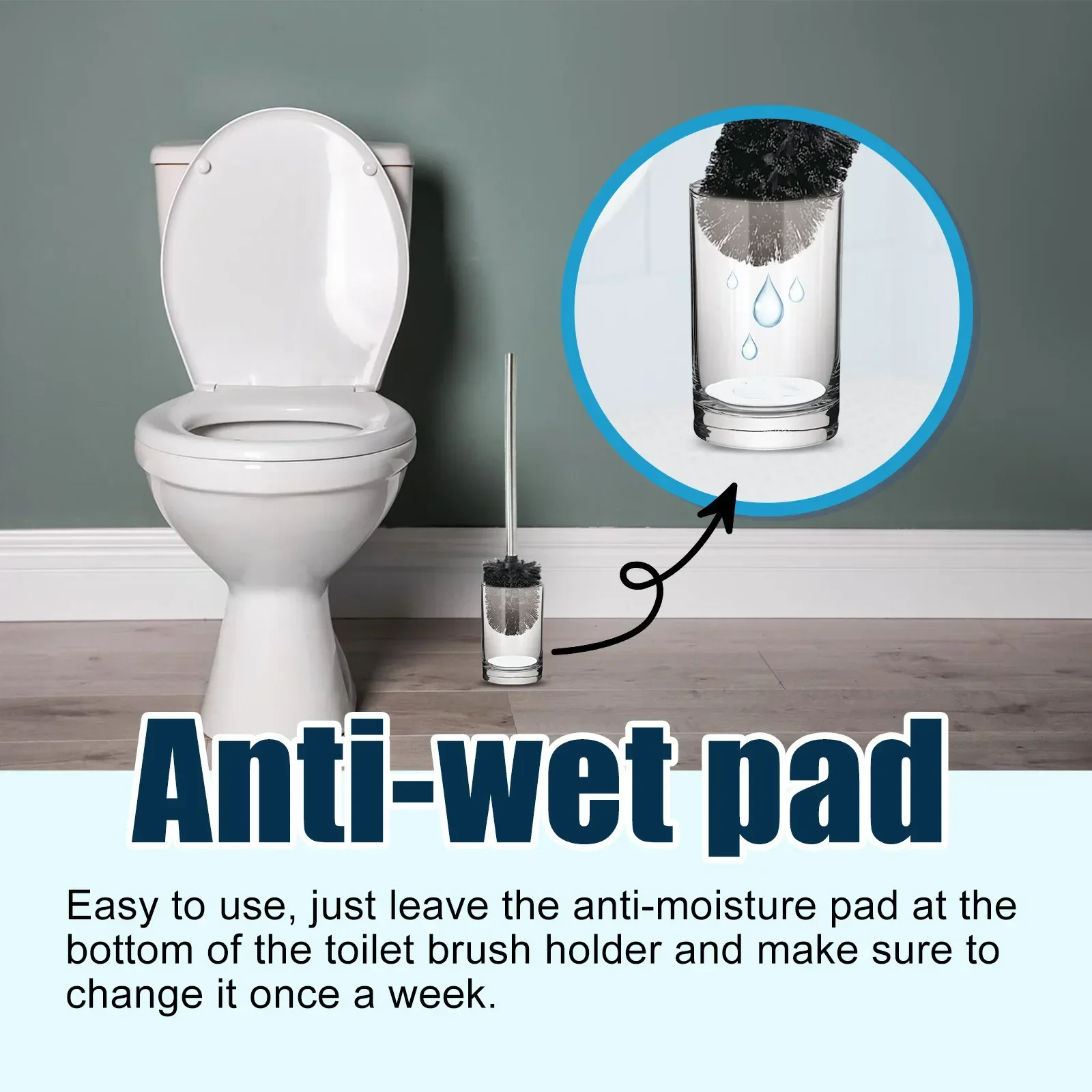 Breathable Toilet Brush Water Leak Proof With Base Tpr Wc - Temu