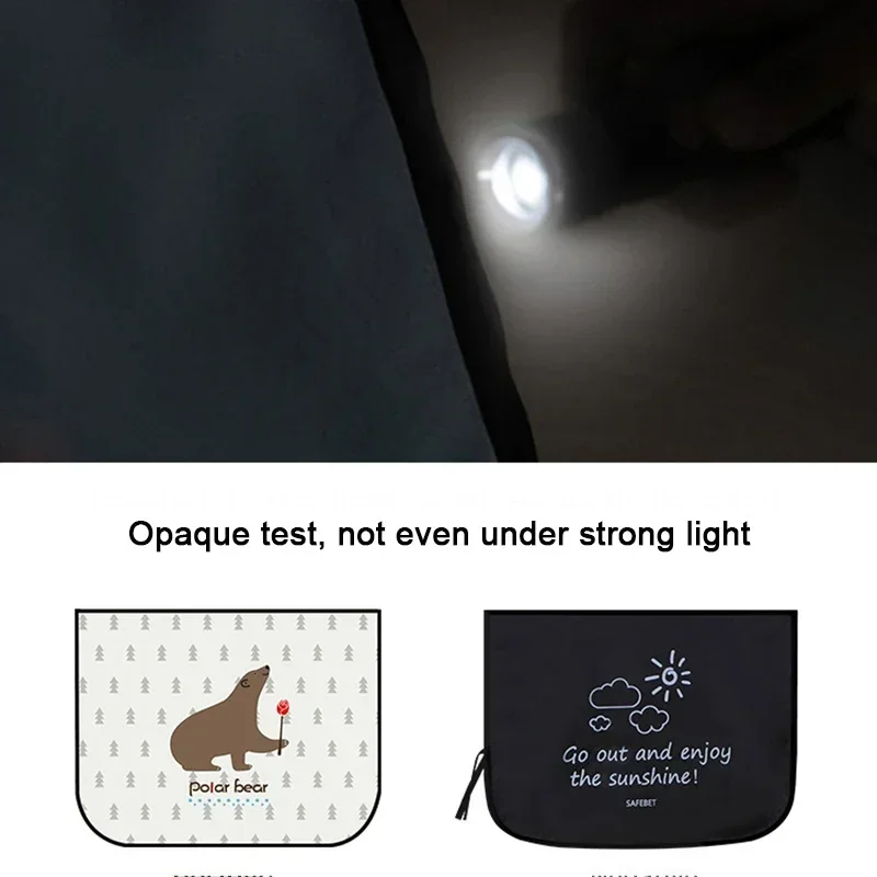 4pcs Cartoon Universal Car Side Window Sunshade Curtain in The Car Window Sunshade Cover UV Protection for Baby Children
