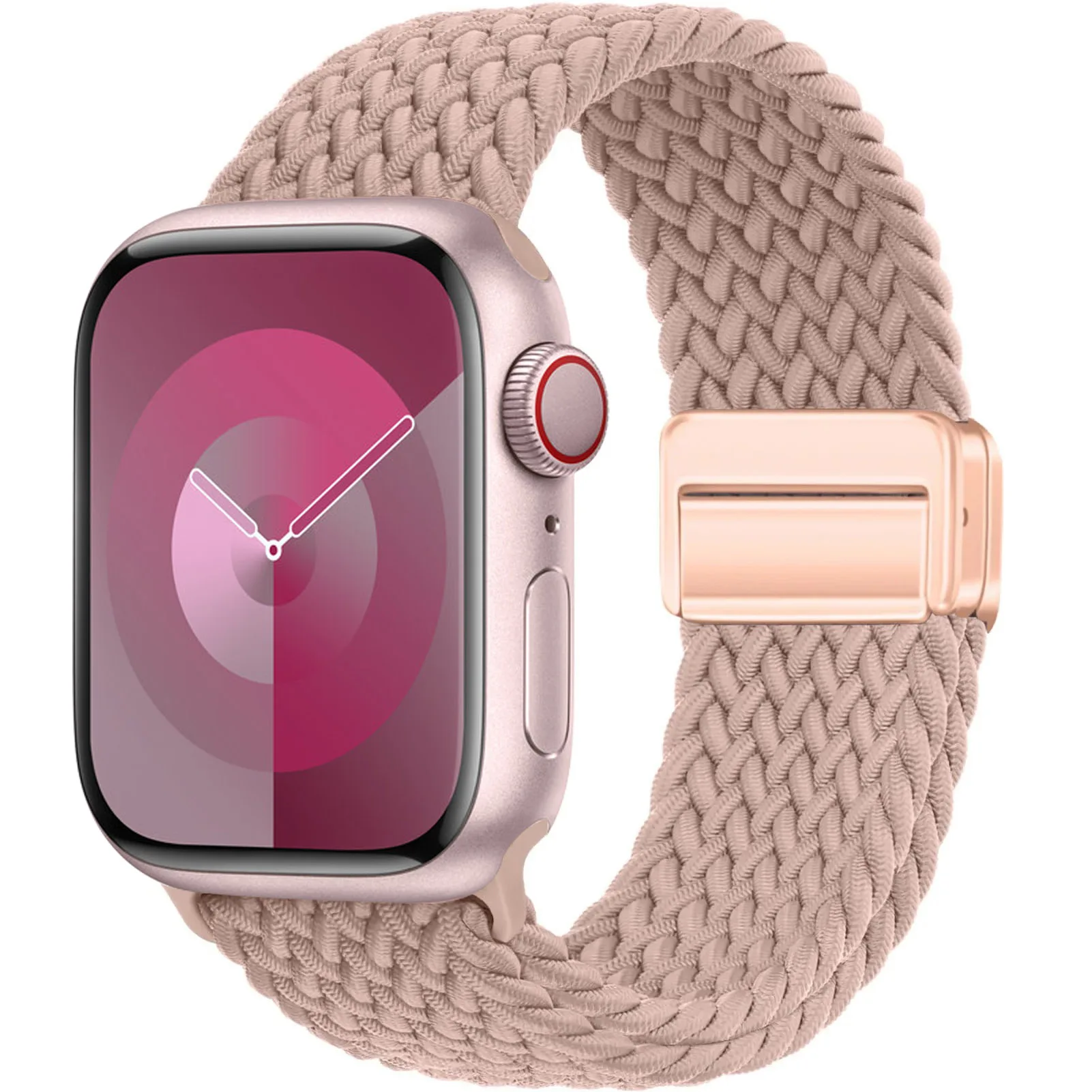 

Плетеный ремешок для Apple Watch Band 45 мм 40 мм 41 мм 44 мм 49 мм 38, браслет с пряжкой для iWatch Series se 7 3 6 8 9 Ultra 2, магнитный браслет
