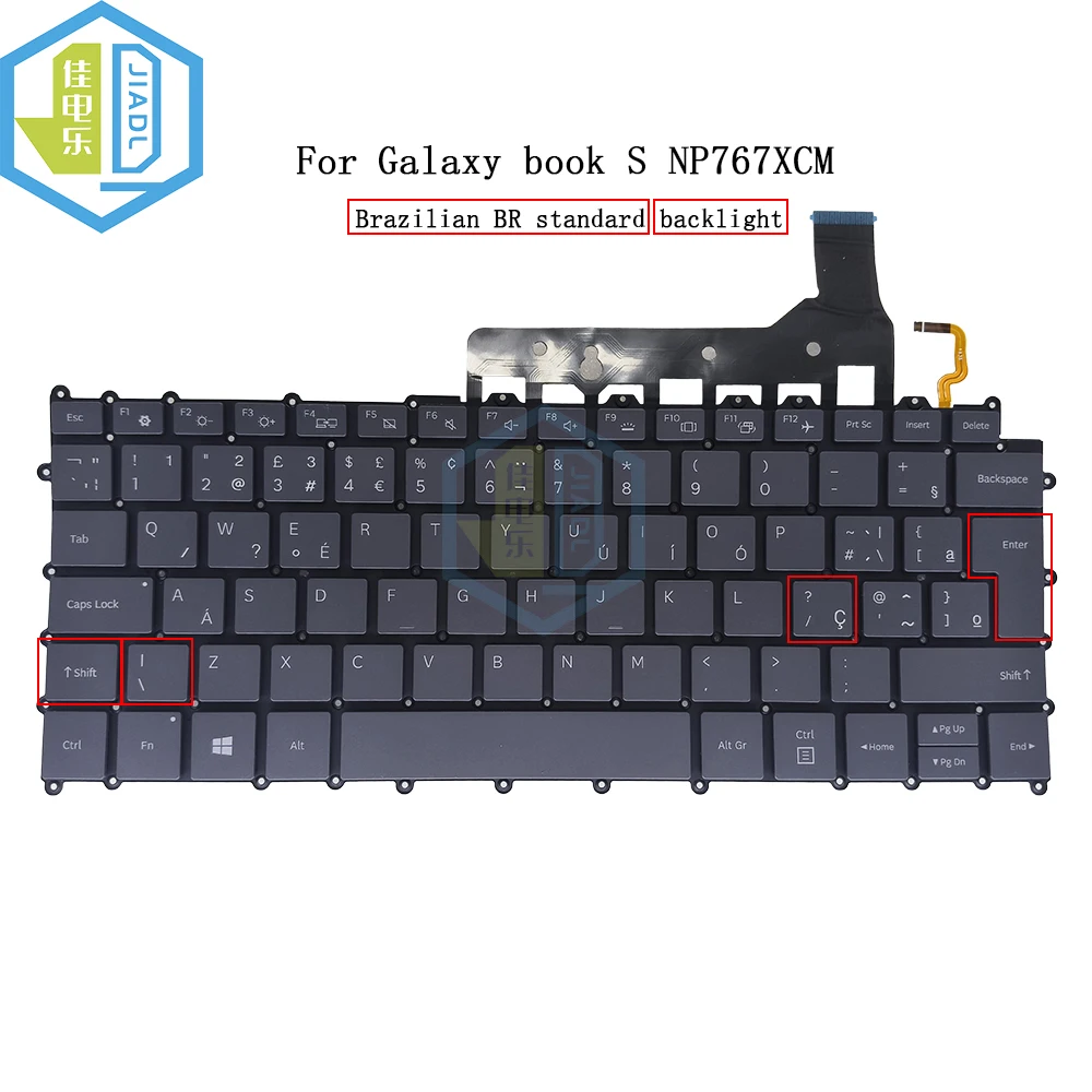 

Brazil Brazilian Keyboard Backlight For Samsung Galaxy book S NP767XCM PT-BR BRA Fit Portuguese Keyboards Laptop Backlit Teclado