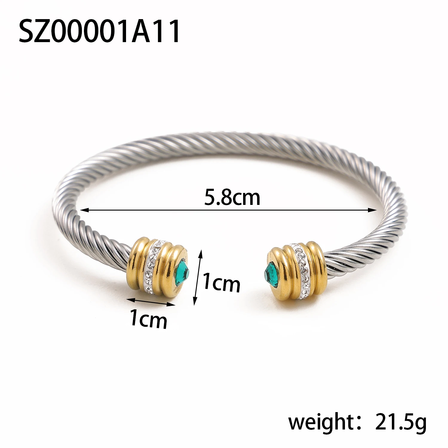 12-Monats-Geburtssteine aus Kristall-Edelstahl, hochwertige vergoldete, wasserdichte Schmuckarmbänder und Armreifen für Freunde – Detail 8