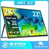 UPERFECT Large 22" 2K Computer Monitor 1440P QHD FreeSync Gaming Display with VESA USB-C HDMI IPS Screen for Laptop Game Console