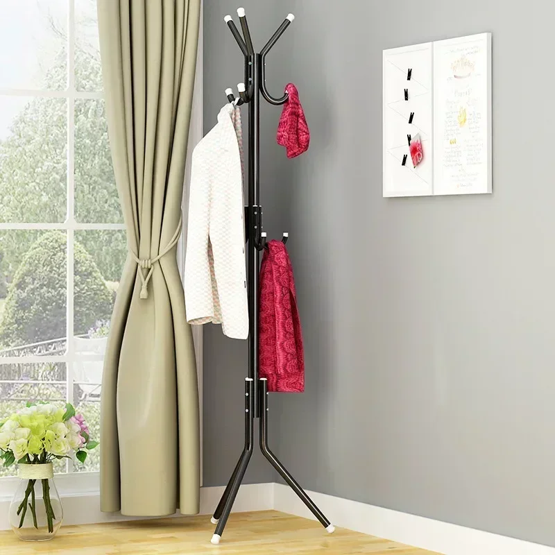 Household Wrought Iron Multifunctional Coat rRack Color Fashion Hanger Creative Clothes Rack Floor Bedroom Home Simple