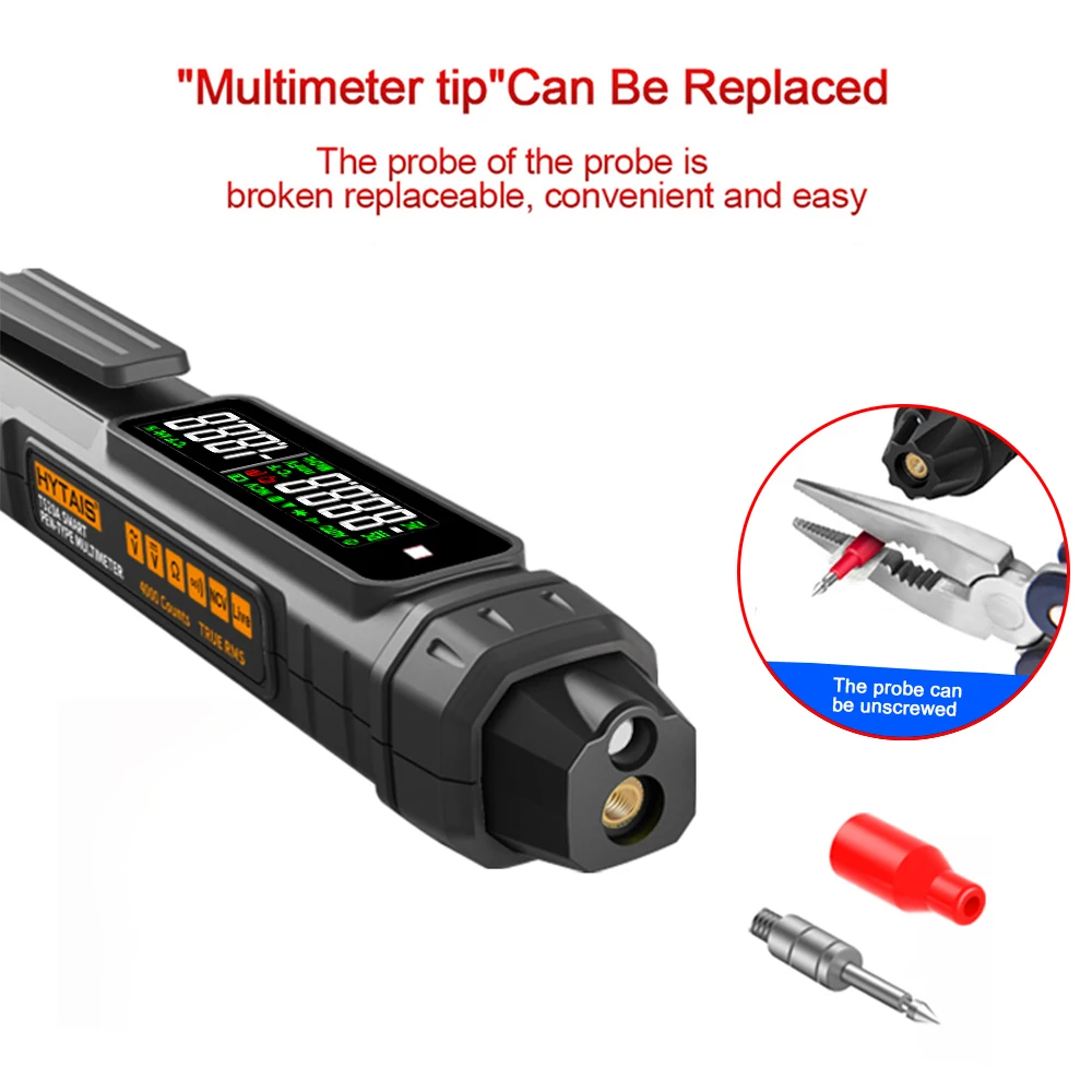 Smart Digital Multimeter 6000 Counts Non Contact High Precision Voltage Detector Pen Auto Range NCV Capacitance OHm Tester digital multimeter tester