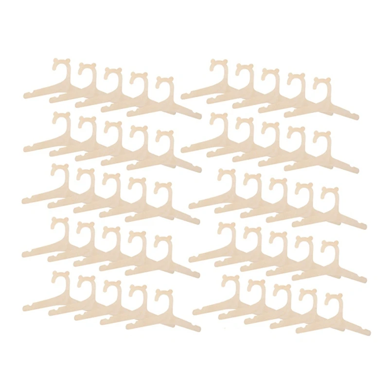

50 Pcs Wooden Baby Hangers Kids Hangers With Notches For Children Shirt Coat Pants Clothes