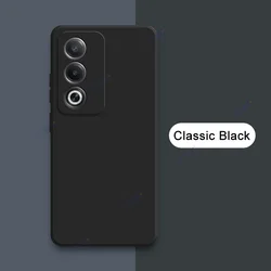 Luxury Dual Layer Cellphone Case with Soft Square Liquid Silicone Armor for OPPO A3Pro 5G Global (Classic Black)