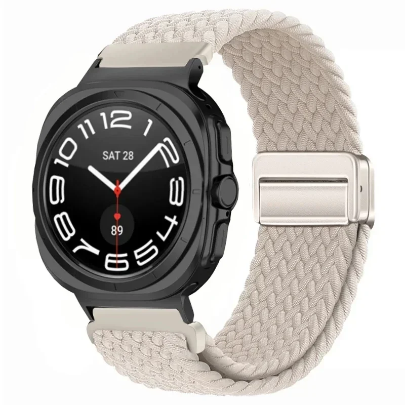 Nylon Braided Loop Strap with Metal Magnetic Clasp