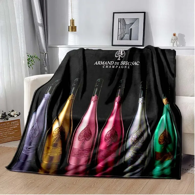Armand De Brignac Champagne Blanket,black A,Lightweight Warm Insulation Sofa Bed Office Car Knee Pads Blankets,Decke 5