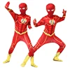 Kids Flash Man Boys Cosplay Costume New Year Carnival Party Fancy Dress with Headgear Mask Sets 1