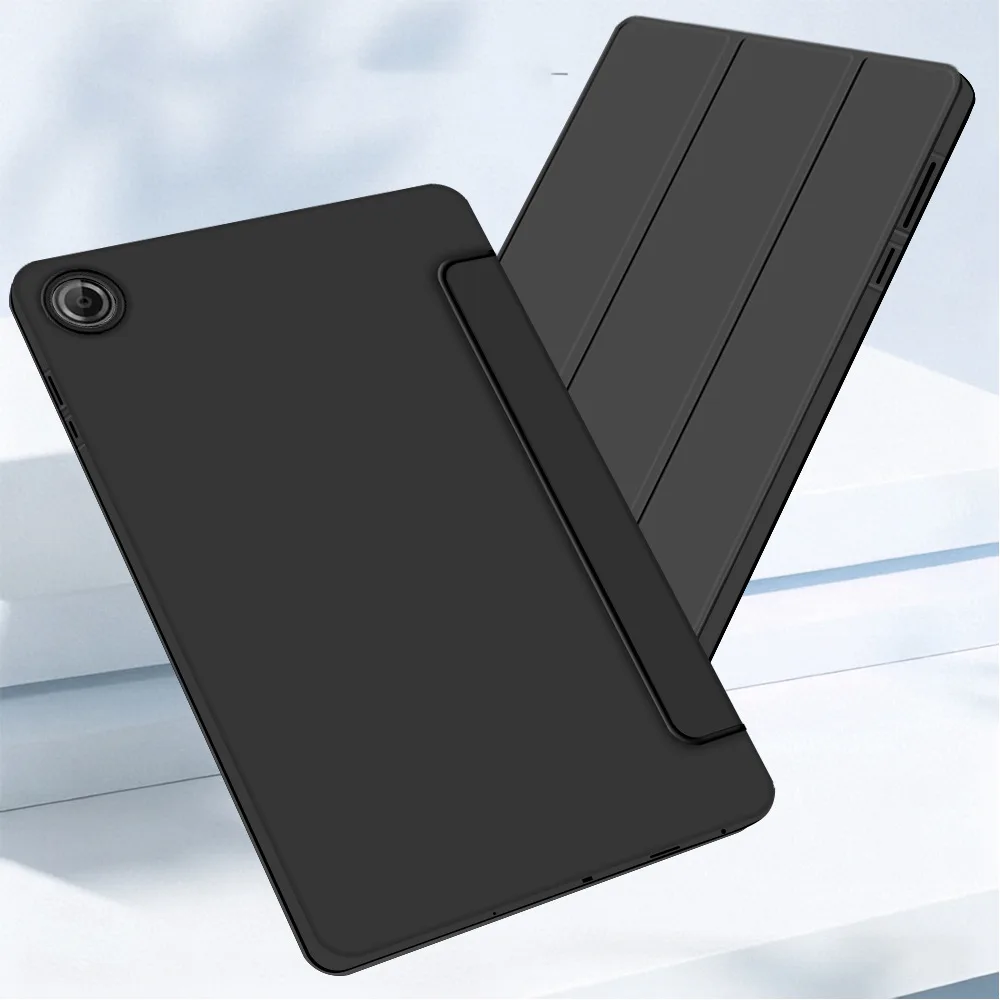 Premium TPU Leather Triple Fold Magnetic Case with Auto Wake Function