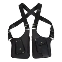 Sac de pêche tactique multi-poches à double bandoulière, anti-vol, imperméable en PU, multi-usages, sacs bandoulière pour hommes 2