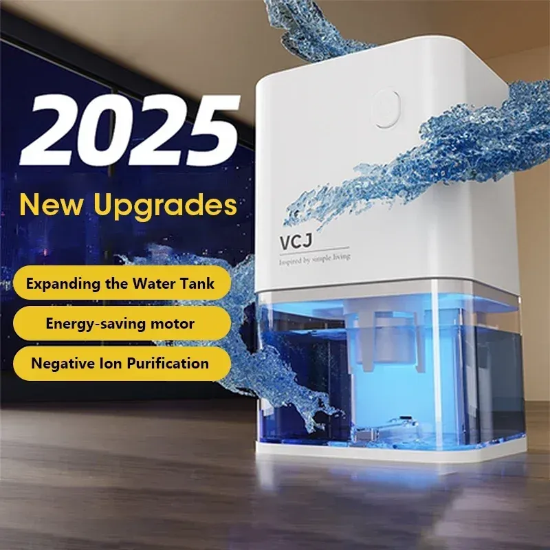 500ml Silent Dehumidifier with Deodorizing, EU Plug Moisture Absorber for Home/Office/Bedroom/Kitchen air dehumidifier