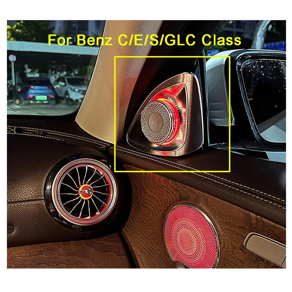 

4D Tweeter Ambient Light For Benz C/E/S/GLC Class W205 W213 W222 X253 LED 4D Rotating Tweeter Treble Speakers Atmosphere Lamp