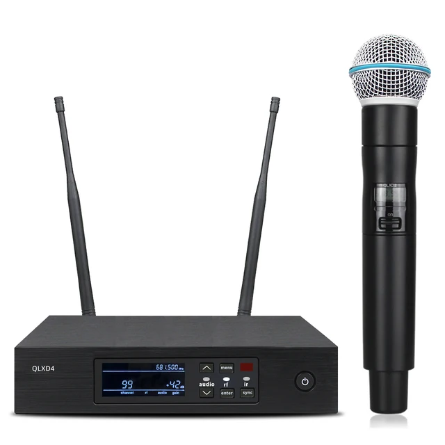 New! NTBD Professional Wireless Microphone QLXD4 UHF High Quality