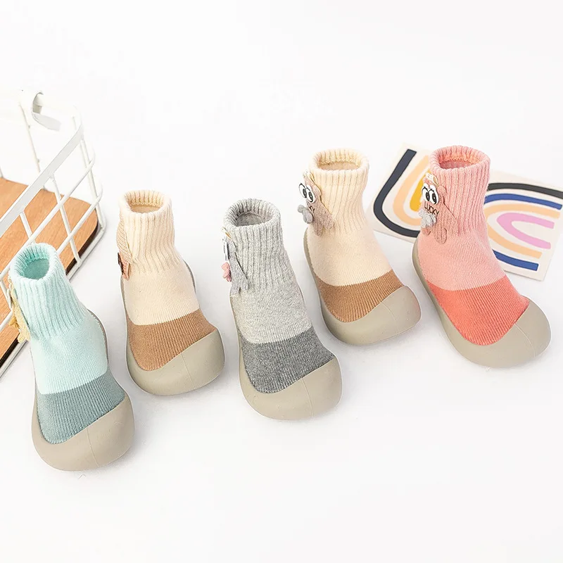

Baby Shoes Toddler Soft Rubber Sole First Walkers Cotton Baby Walking Shoes Cute Cartoon Animal Kids Shoe Anti-Slip Booties 1-4Y