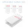 New Acrylic Acrylic Napkin Holder Handmade Tabletop Bathroom Scalloped Tray Napkin Tissue Storage Rack Disposable Paper 6