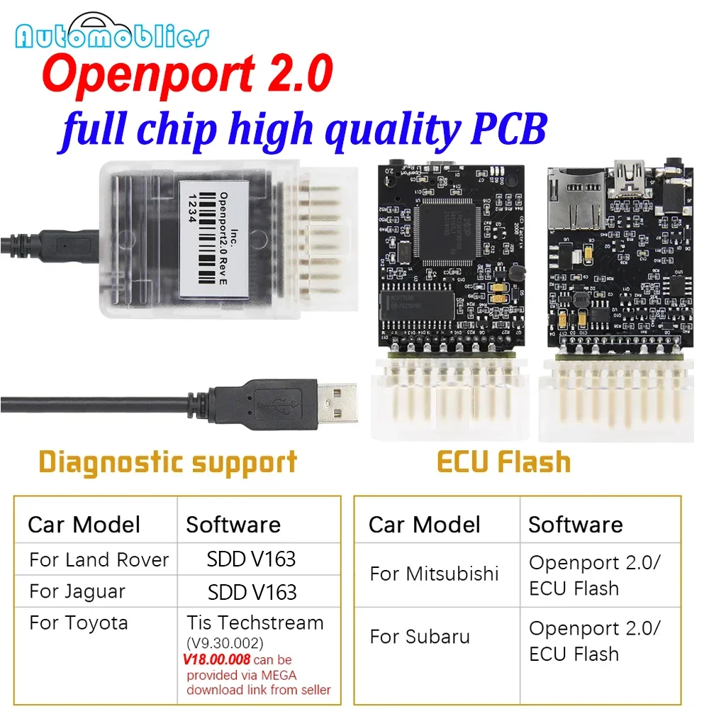 Openport 2.0 ECU FLASH Chip Tunning Tool Mercedes Toyota OBD2 Car Diagnostic Scanner obd2 scanner