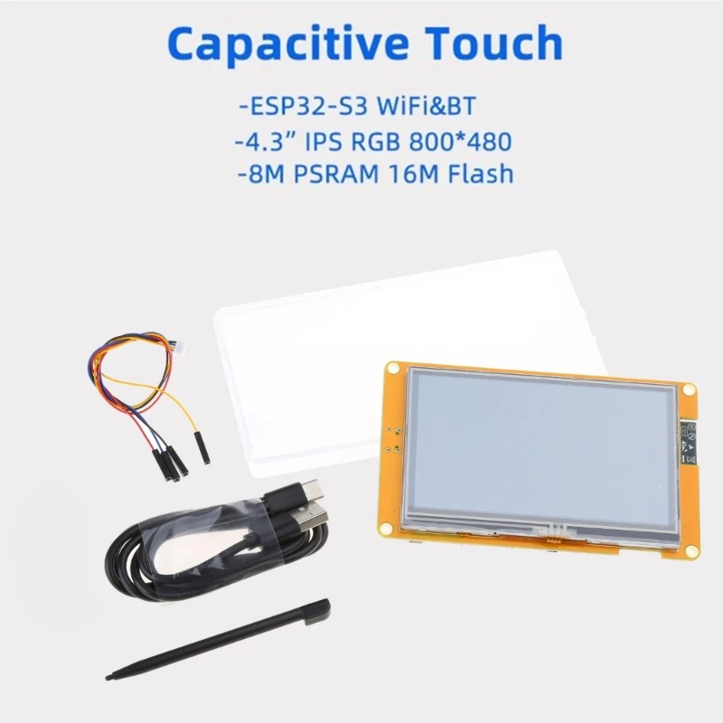 ESP32S3 LVGL HMI8M PSRAM 16M ÷ WIFI  ȣȯ RGB LCD ȭ ESP32  4.3 ġ IPS 800x480 ÷
