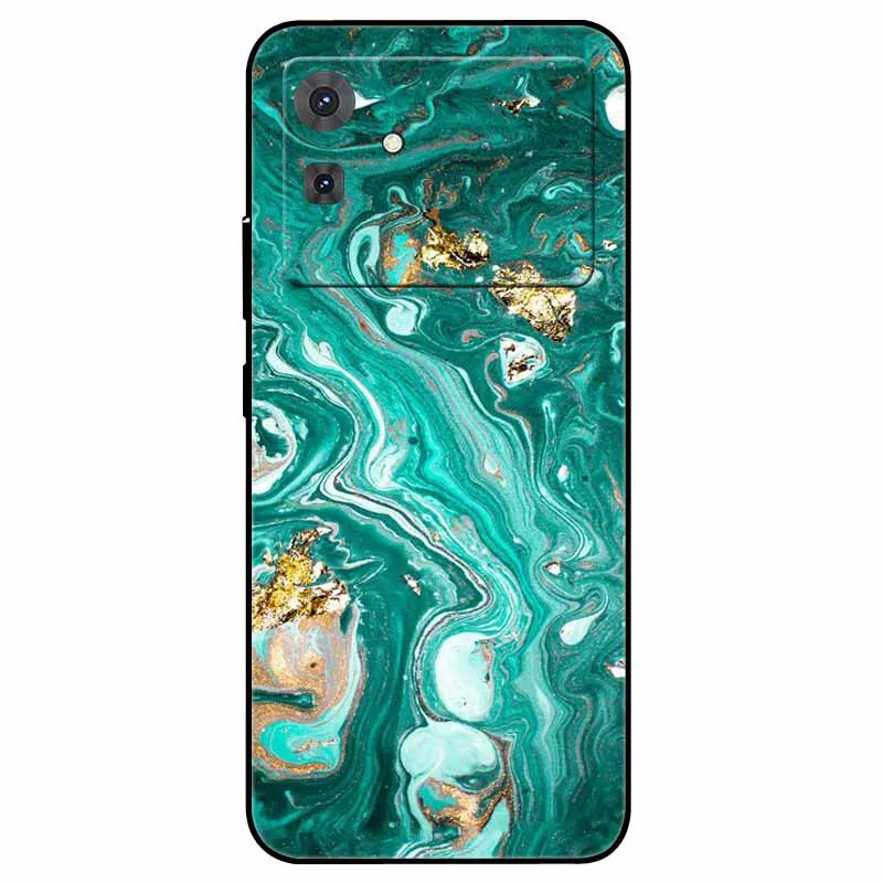 Floral Marble Silicone TPU Soft Phone Case with Cool Print Design
