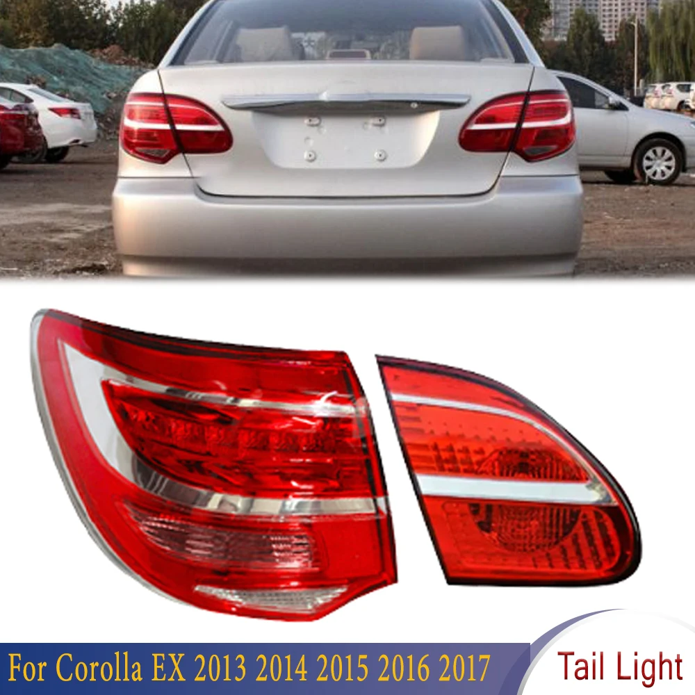 

Left Right Rear Bumper Brake Tail Light Outside Inside Tail Lamp Rear Turn Signal Lamp For Corolla EX 2013 2014 2015 2016 2017