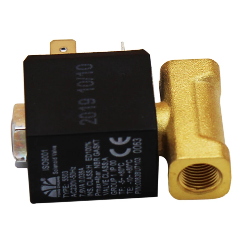 Valvola Solenoide Elettrica in Ottone Serie 2W 12V DC 1/4 N/C per Aria, Gas e Acqua 2W025-08