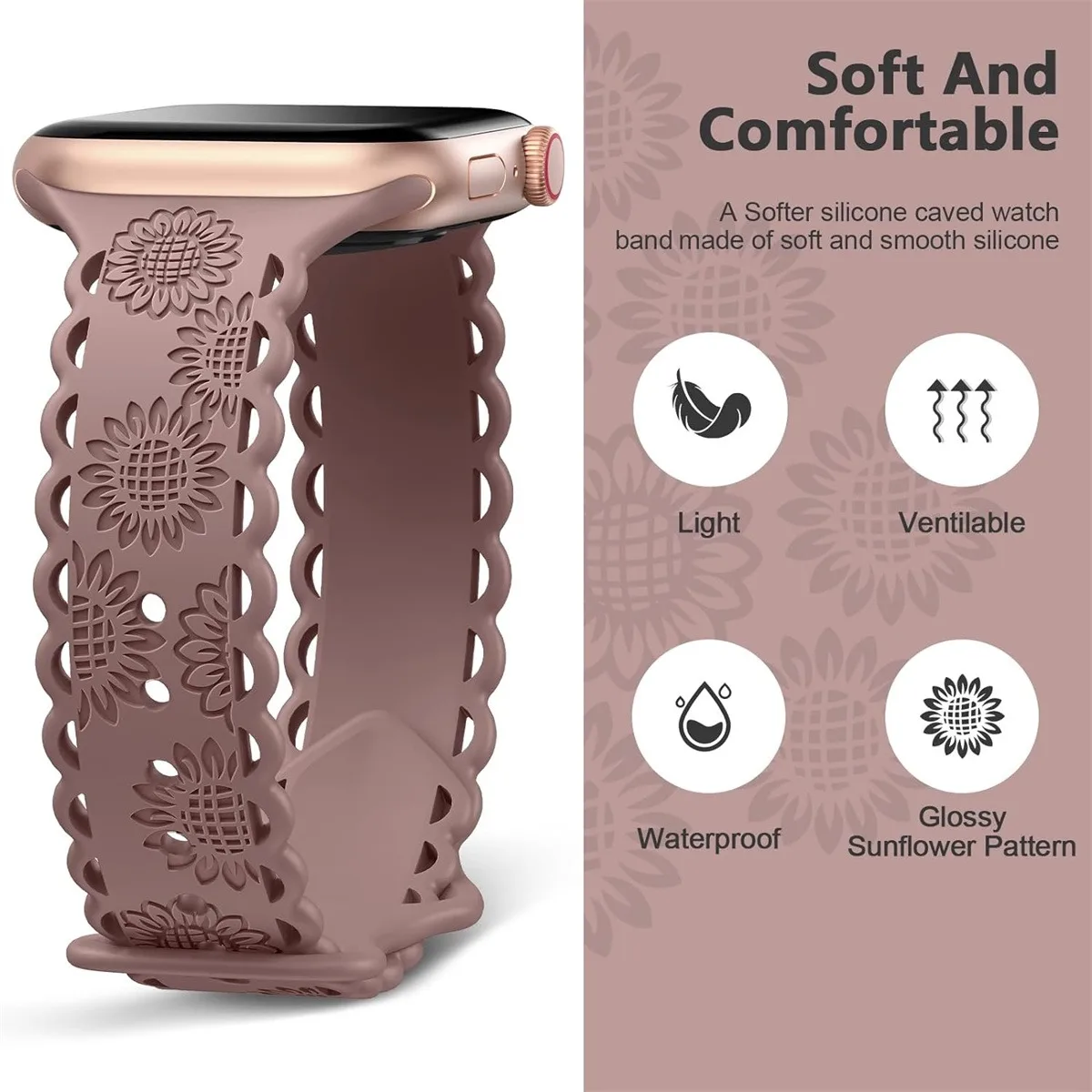 Silicone Watch Band For Smartwatch Sporty Comfortable Strap_voghion.com