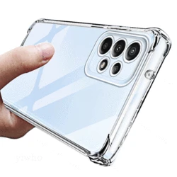 Shockproof Clear Silicone Phone Case - Thick Soft Cover for A23 5G (Clear)
