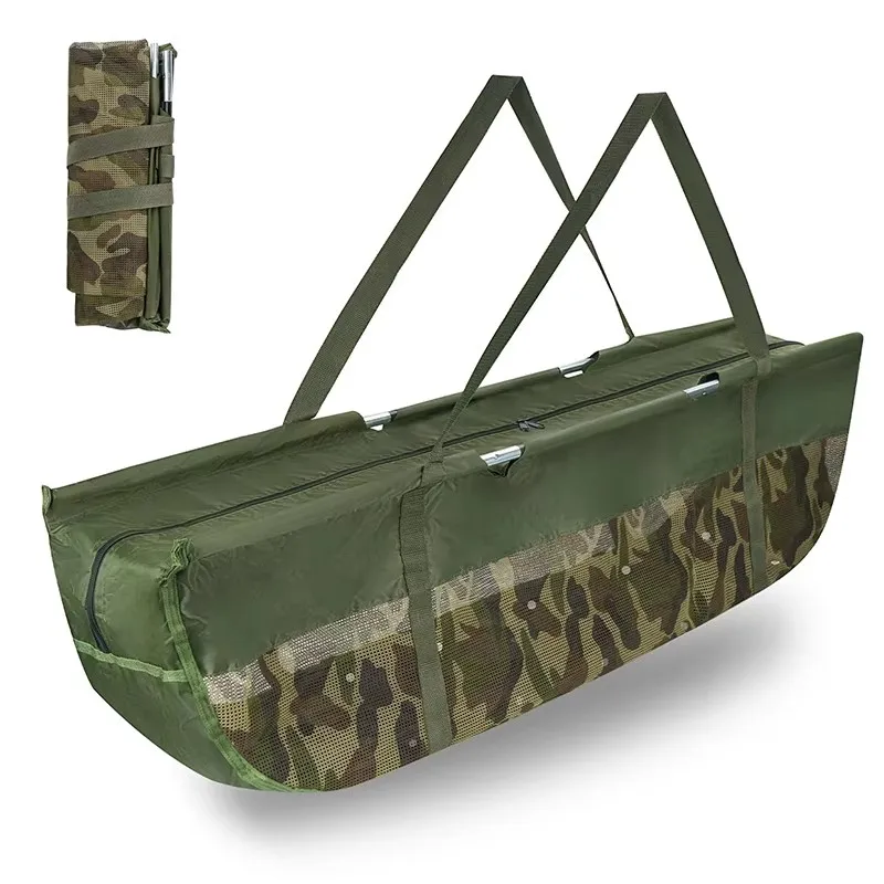 Sac de pesée pour poissons pliable - Filet de mesure pour pêche au bar et poissons carnassiers